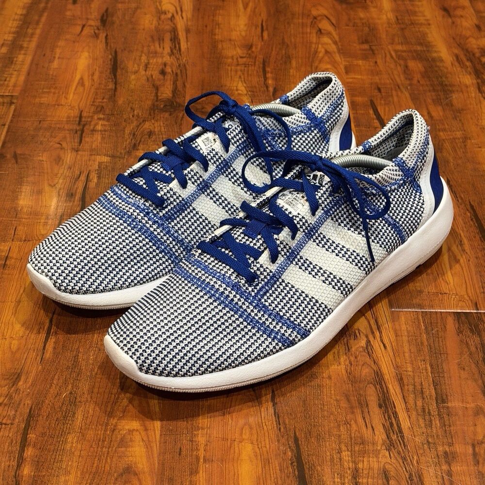 Adidas Element Refine Tricot Collegiate Royal Blue White Sneakers - Mens Size 12